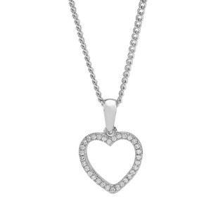 Joanli Nor - Sølv halskæde med 11 mm hjerte - 245 072